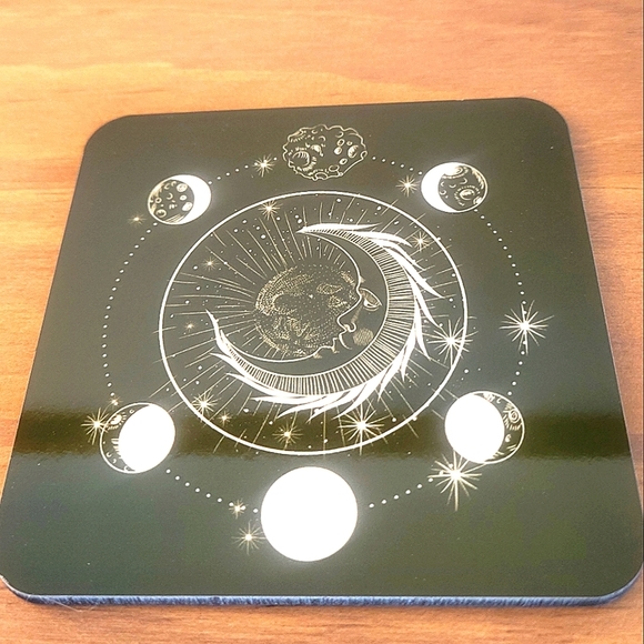 3/$30 Gold Leaf Design Picture Frame With Lunar Phase Cork Print - Picture 6 of 9